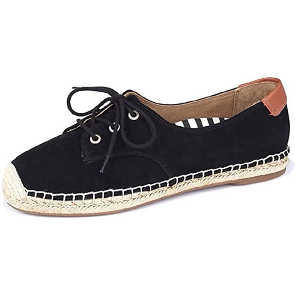 Vionic Espadrille Skimmers, Blk Suede, Wide Width